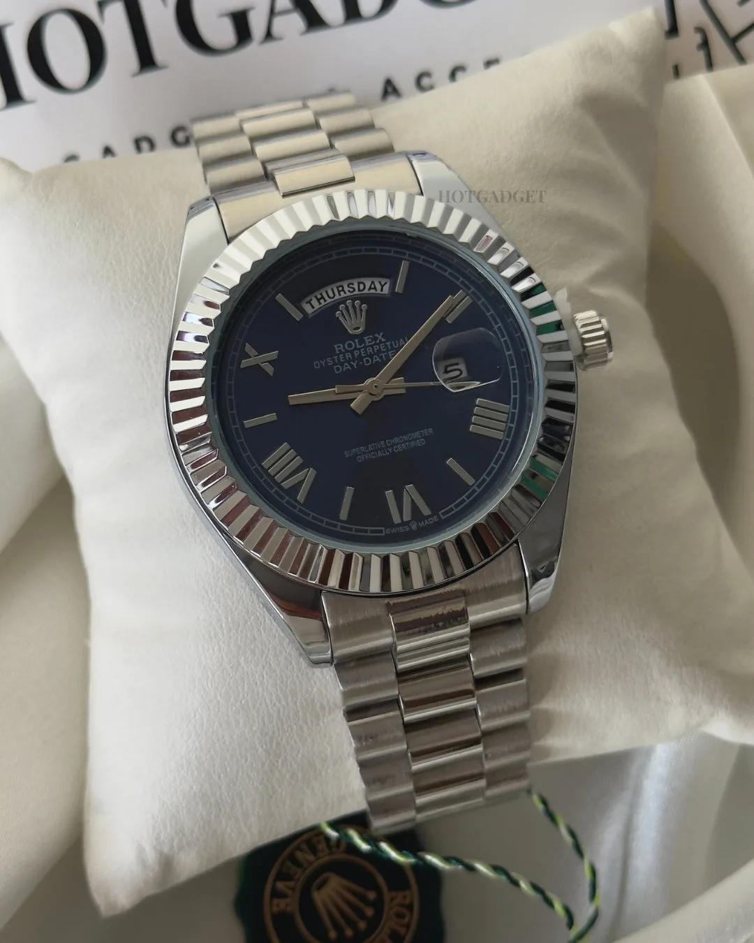 RLX Day-Date 40 – President White Blue RLX Day-Date 40 – President White Blue
