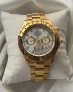 RLX Daytona Inspired – Classic Chronograph – White Dial / Gold Strap