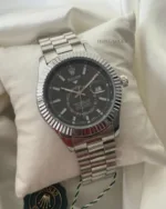 RLX Oyster Sky – Dweller – Black Dial / Silver Strap