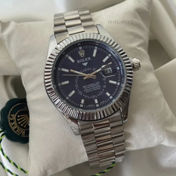 RLX Oyster Sky – Dweller – Blue Dial / Silver Strap