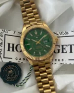 RLX Oyster Sky – Dweller – Emerald Green Dial / Gold Strap