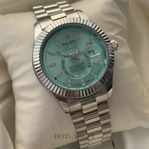 RLX Oyster Sky – Dweller – Mint Blue Dial / Silver Strap