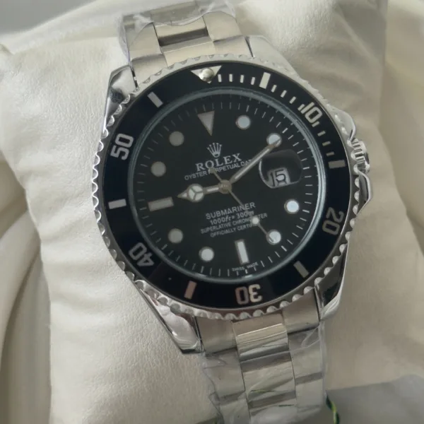 RLX Submarine – Oyster Date – Black Dial / Silver Strap