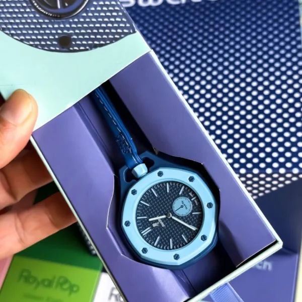 RoyalPop (Analog Watch) – Light Blue & Navy
