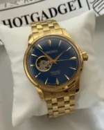 SEIKO-Presage (Automatic Watch) – Blue Dial / Gold Strap