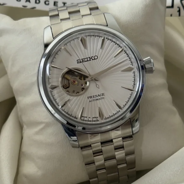 SEIKO-Presage (Automatic Watch) – White Dial / Silver Strap