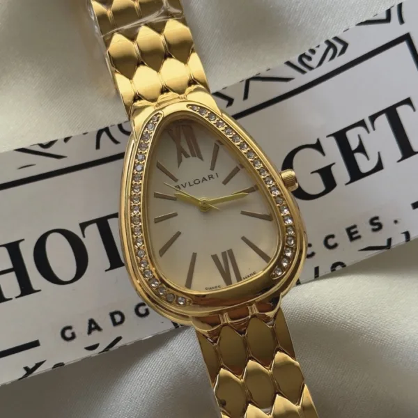 Serpenti (Analog Watch) – White Dial / Gold Strap
