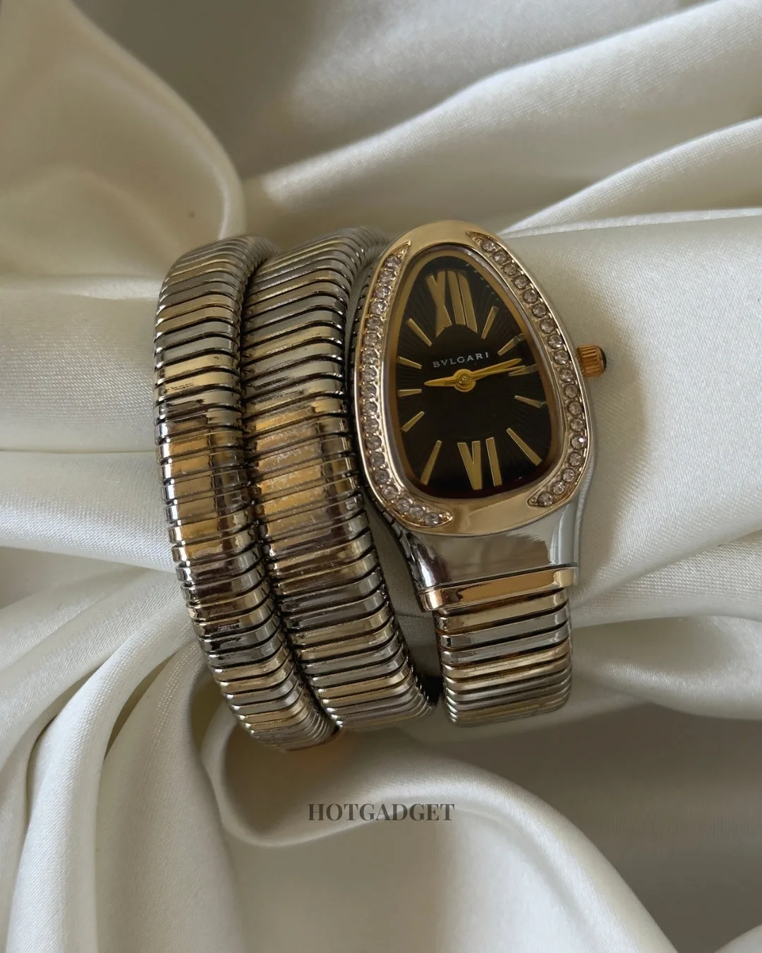 Serpenti-Tubogas (Analog Watch) Serpenti-Tubogas (Analog Watch) – Black Dial / Gold & Silver (Two-Tone) Strap