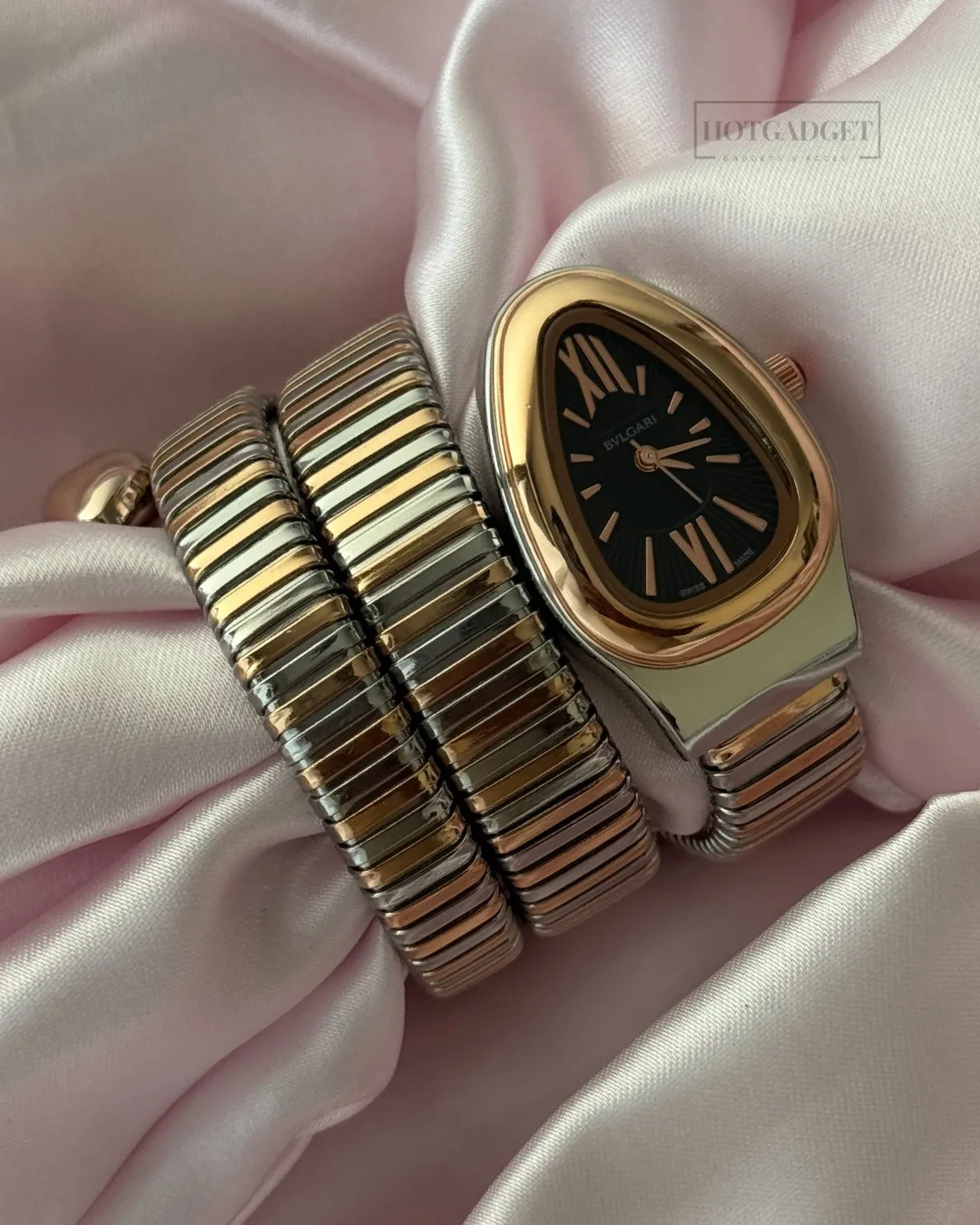 Serpenti-Tubogas (Analog Watch) Serpenti-Tubogas (Analog Watch) – Black Dial / Two-Tone Strap – Plain Bezel