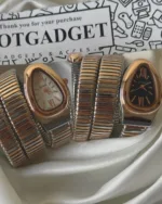 Serpenti-Tubogas (Analog Watch) – Black Dial / Two-Tone Strap – Plain Bezel
