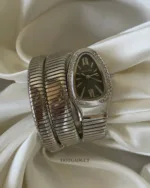 Serpenti-Tubogas Silver (Analog Watch) – Green Dial / Silver Strap
