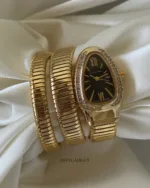 Serpenti-Tubogas Gold (Analog Watch) – Black Dial / Gold Strap