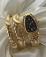 Serpenti-Tubogas Gold (Analog Watch) – Black Dial / Gold Strap