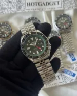 SKO-5 Sports (Analog Watch) – Green Dial / Silver Strap