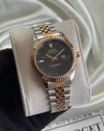 SKO-Datejust (Analog Watch) – Black Dial / Silver & Rose Strap