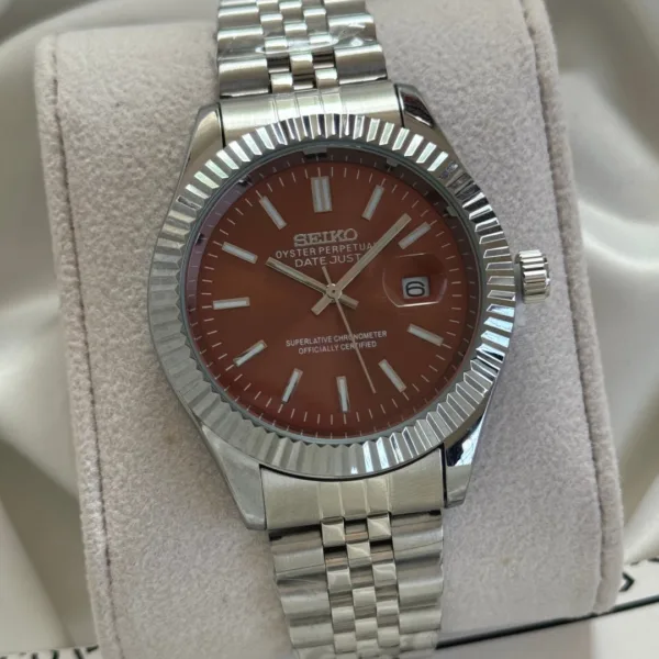 SKO-Datejust (Analog Watch) – Brown Dial / Silver Strap