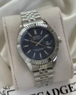 SKO-Datejust (Analog Watch) – Navy Blue Dial / Silver Strap