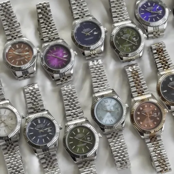 SKO-Datejust (Analog Watch) – Olive Green Dial / Silver Strap – video