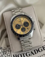 SKO-Prospex Speedtimer (Analog Watch) – Gold Dial / Silver Strap