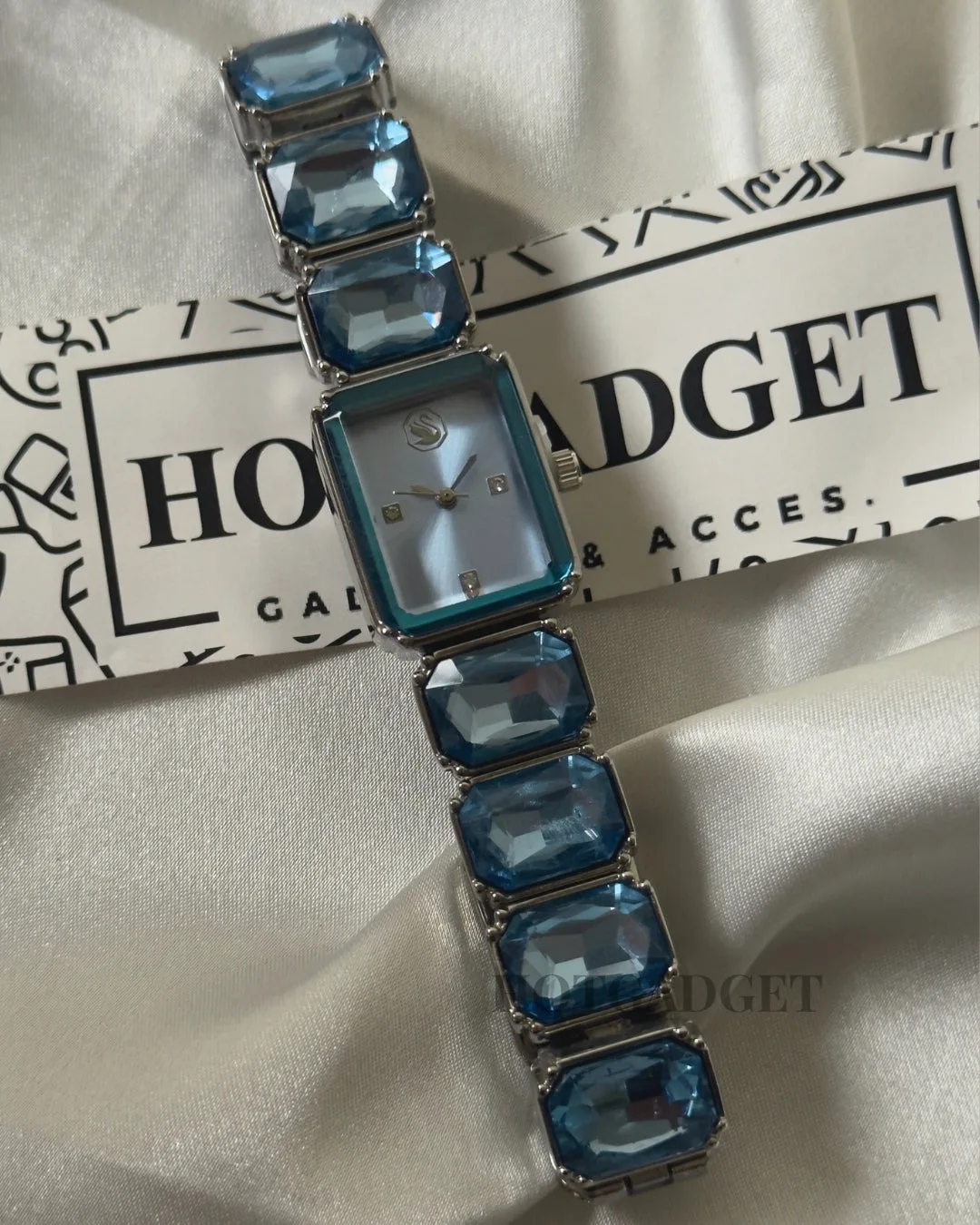 Swarvoski-Octagon (Bracelet Watch) Swarvoski-Octagon (Bracelet Watch) – Blue