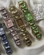 Swarvoski-Octagon (Bracelet Watch) – Pink – video
