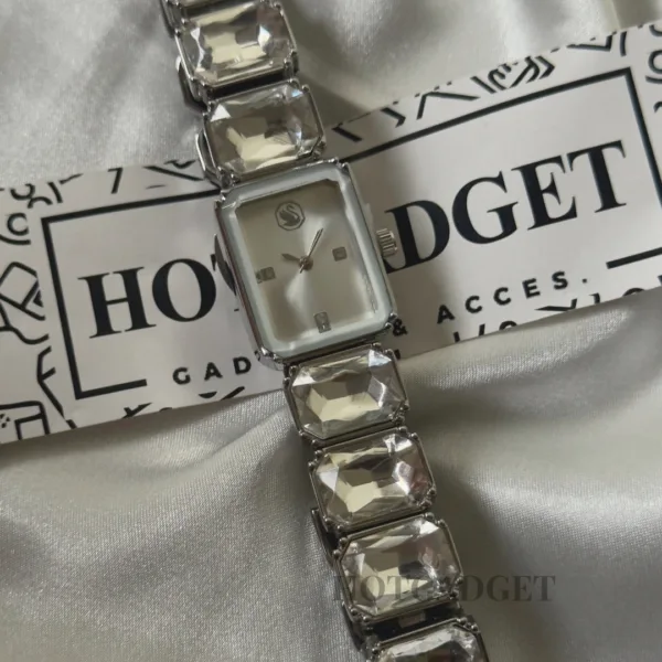 Swarvoski-Octagon (Bracelet Watch) – White