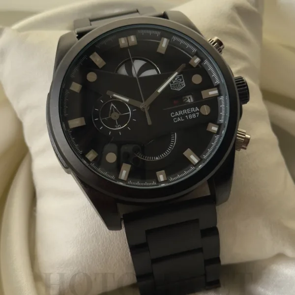 Tag CR7 Chain (Chronograph Watch) – Grey Dial / Black Strap
