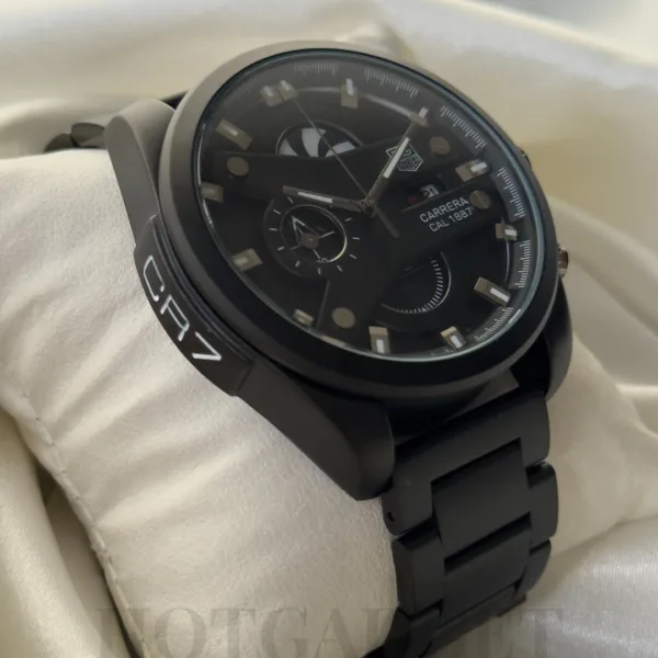 Tag CR7 Chain (Chronograph Watch) – Grey Dial / Black Strap