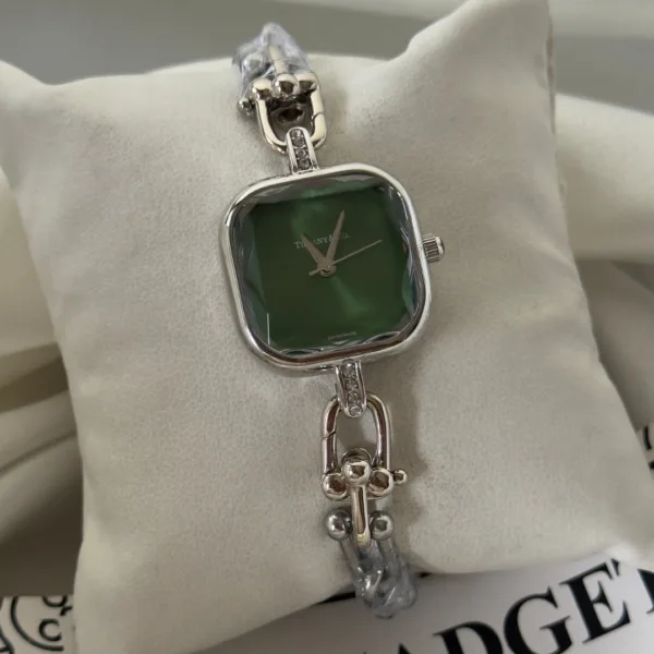 Tifany-HardWear (Bracelet Watch) – Green Dial / Silver Strap