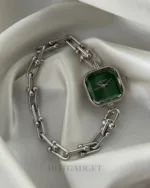 Tifany-HardWear (Bracelet Watch) – Green Dial / Silver Strap