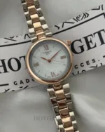 Tissot-TLady (Analog Watch) – White Dial / Silver & Rose Strap