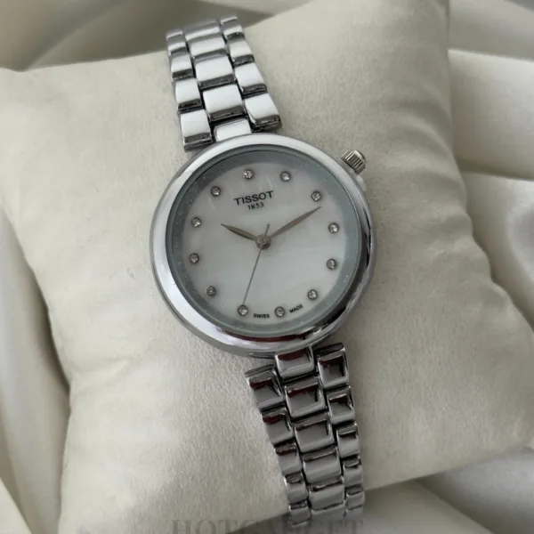 Tissot-TLady (Analog Watch) – White Dial / Silver Strap