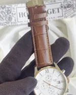 TissotCouturier 1853 (Chronograph Watch) – White Dial / Brown Strap – Rose Gold Roman – video