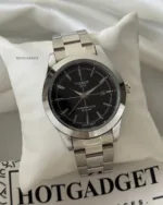 TissotGentlemen 80 (Analog Watch) – Black Dial / Silver Strap