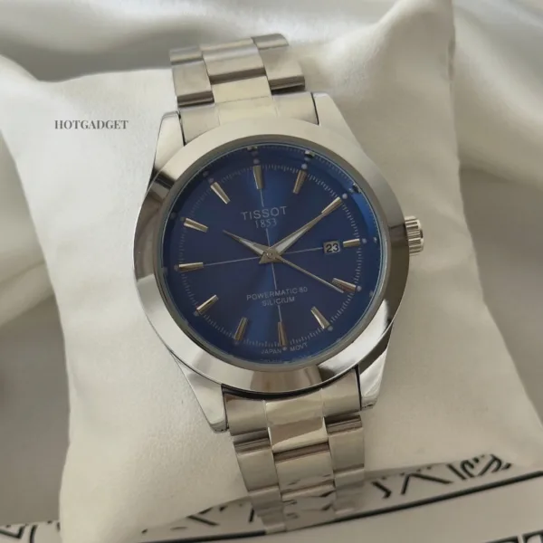 TissotGentlemen 80 (Analog Watch) – Blue Dial / Silver Strap