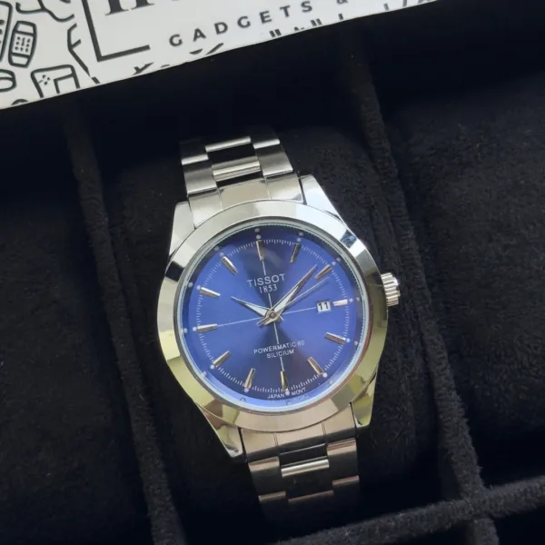 TissotGentlemen 80 (Analog Watch) – Blue Dial / Silver Strap