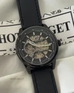 Tommy-Kenri Skeleton (Automatic Watch) – Black Dial / Black Leather Strap