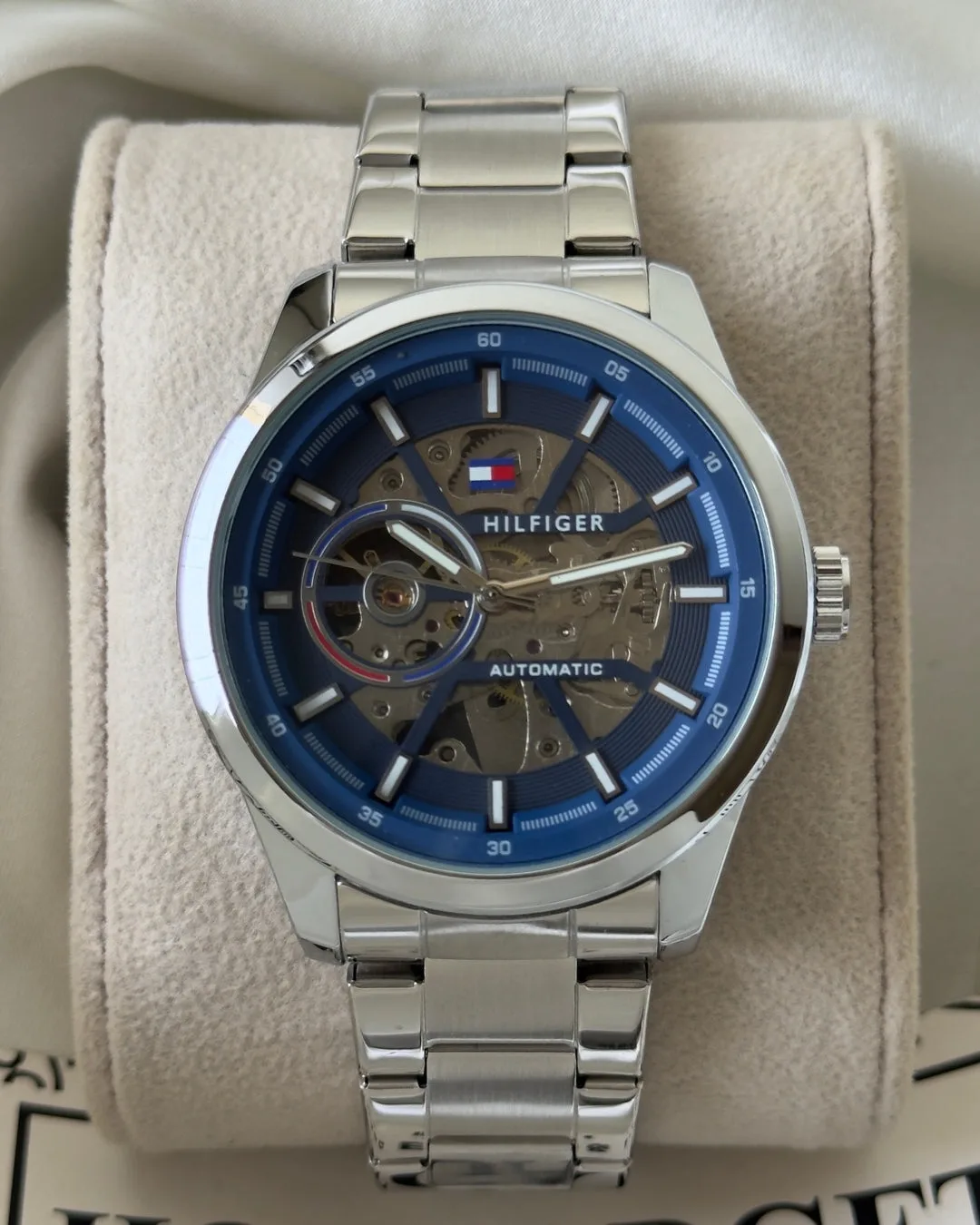 Tommy-Kenri Skeleton (Automatic Watch) Tommy-Kenri Skeleton (Automatic Watch) – Blue Dial / Silver Strap
