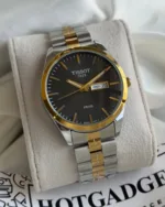 TST PR100 (Analog Watch) – Black Dial / Silver & Gold Two-Tone Strap