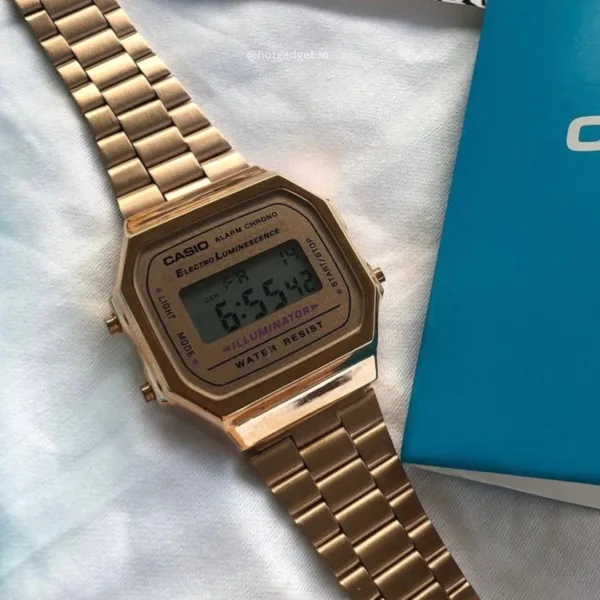 Vintage A168 Unisex (Digital Watch) Rose Gold