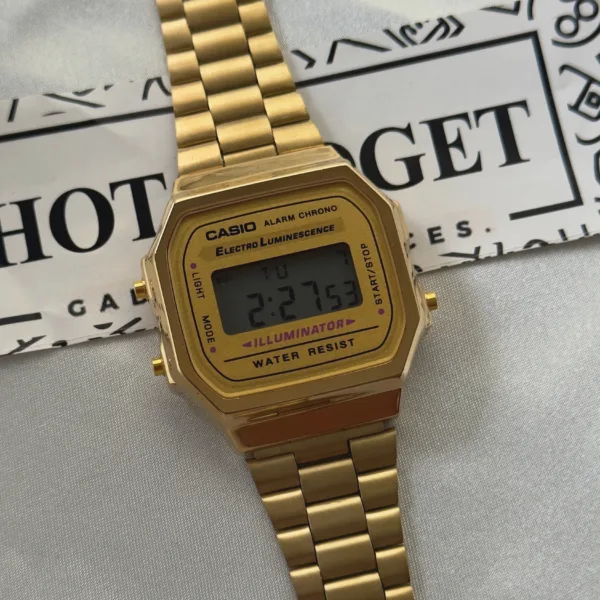 Vintage A168 Unisex (Digital Watch) Gold