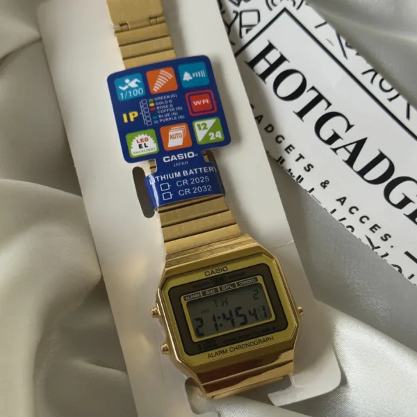 Vintage A700W Unisex (Digital Watch) Gold