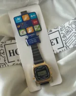 Vintage D124 Gold (Digital Watch) – Black