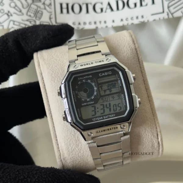 Youth Digital D099 (Digital Watch) – Black Dial / Silver Strap